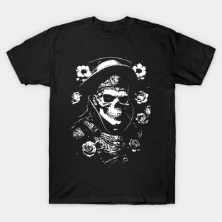 skull with roses design T-Shirt